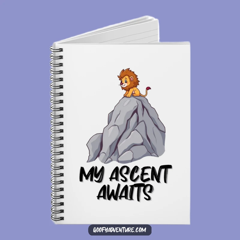 Funny Lion Climber Notebook: Brave Peak Scaler Journal Gift