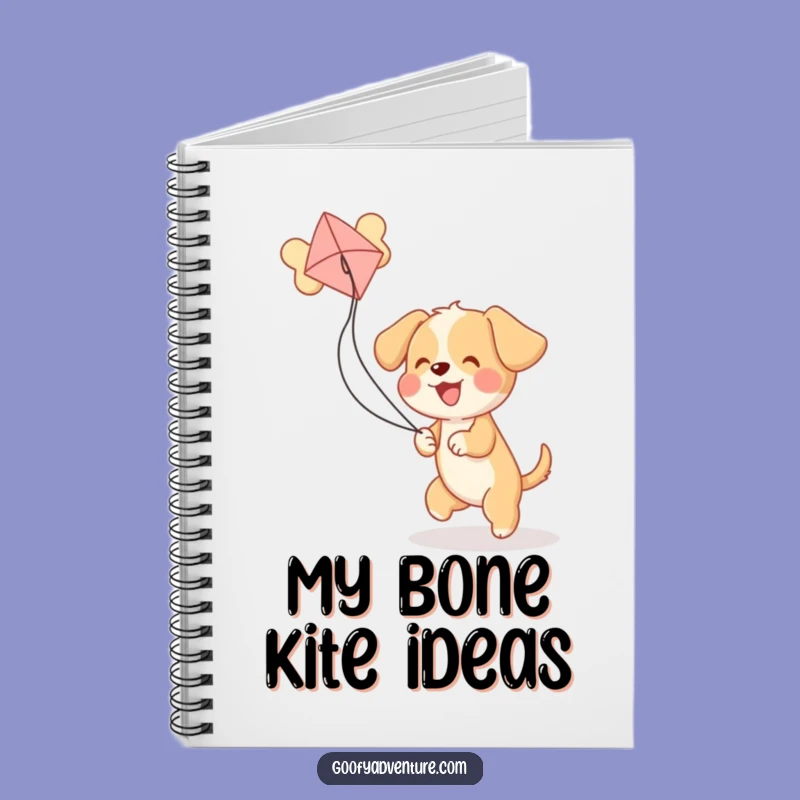 Funny Puppy Bone Kite Notebook: Jot Down Laughs & Ideas