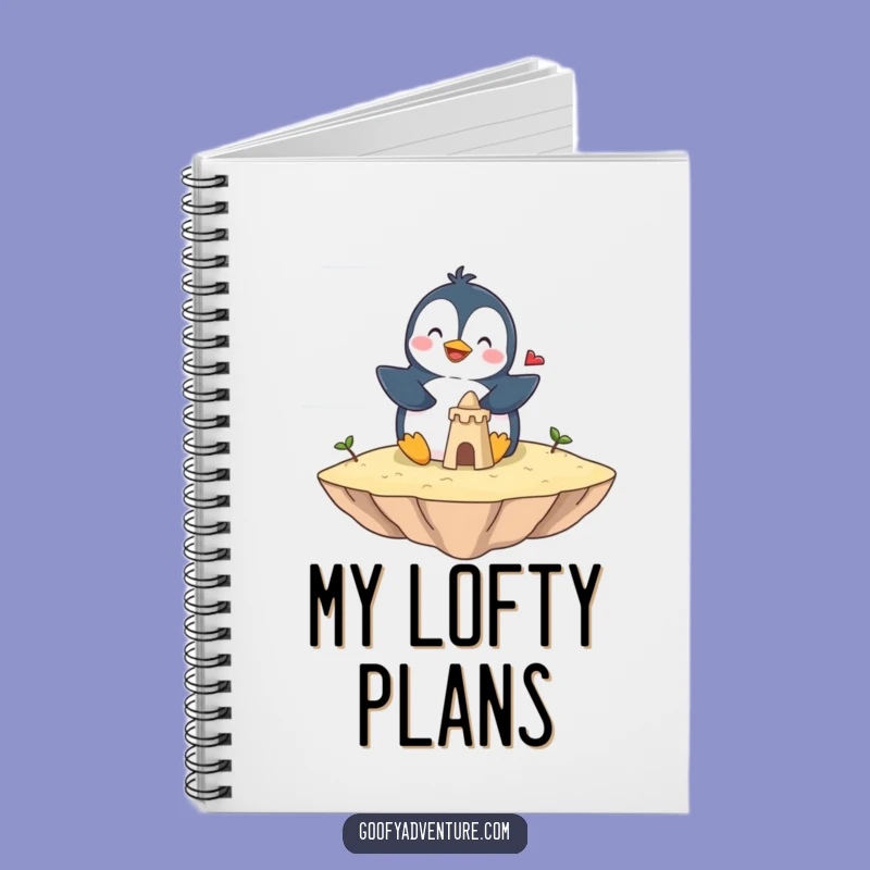 Funny Penguin Cloud Castle Notebook - Jot Down Your Whimsical Ideas!