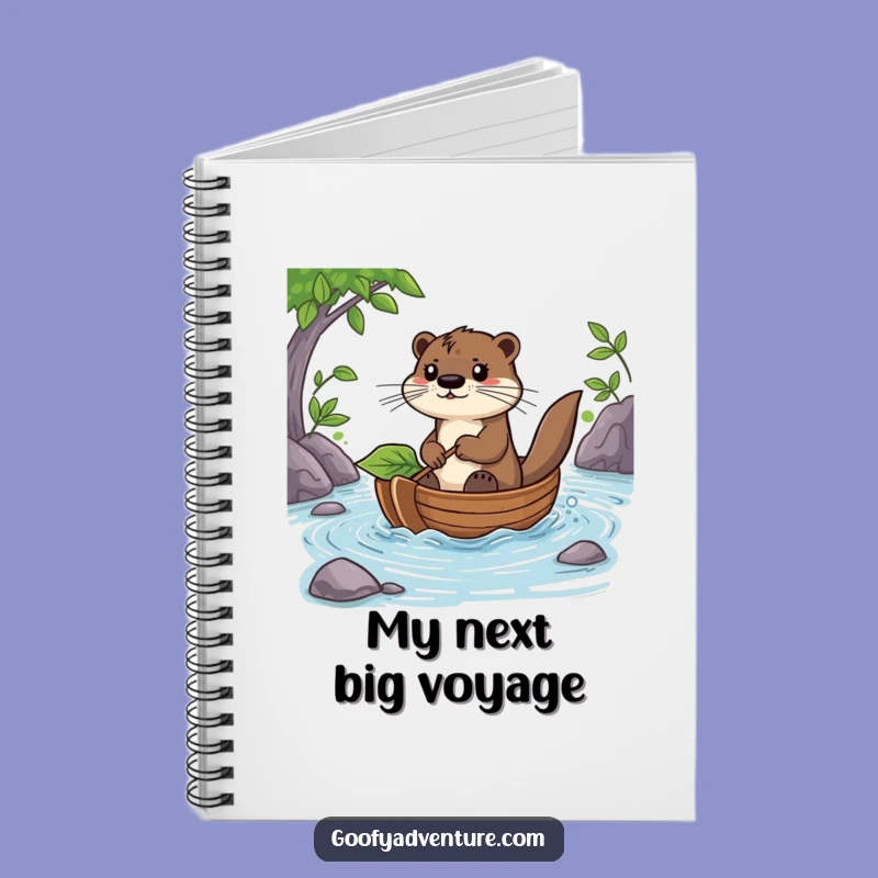 Funny Otter Leaf Boat Notebook: Jot Down Your Hilarious Adventures