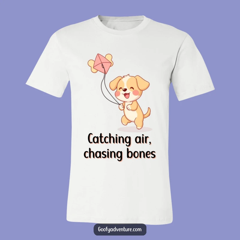 Funny Puppy Bone Kite T-Shirt: A Joyful Dog's Hilarious Wearable Gift