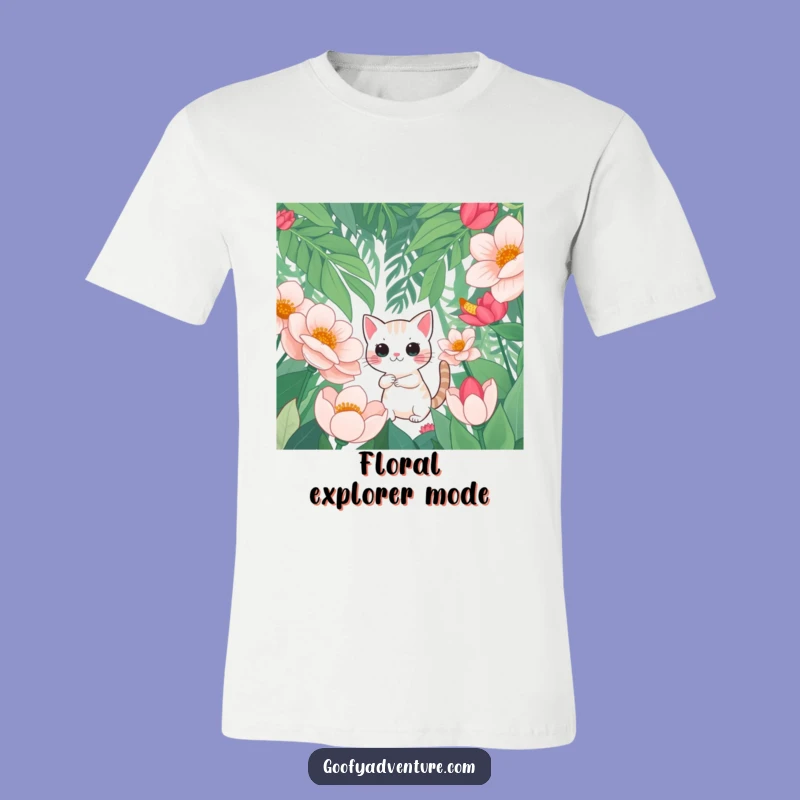 Funny Cat T-Shirt: Curious Jungle Explorer Tee for Adventurers