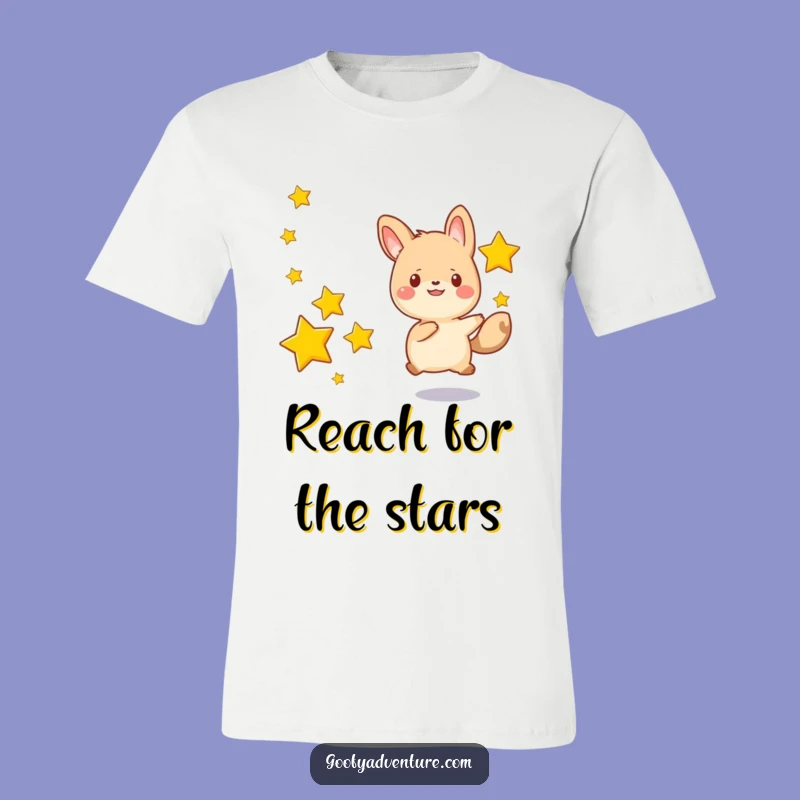 Funny Kawaii Animal Star Chase Shirt: Happy Pursuit, Hilarious Celestial Tee