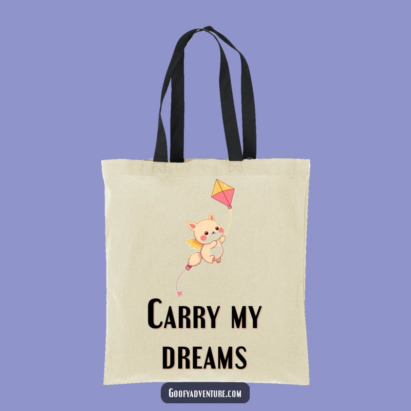 Funny Kawaii Animal Kite Tote Bag: Carry Your Dreams, Adorable Sky Gift