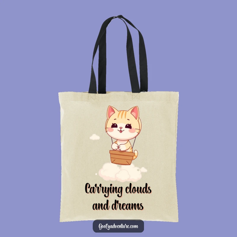 Funny Cat Adventure Tote Bag: Carry Your Dreams in Whimsical Style