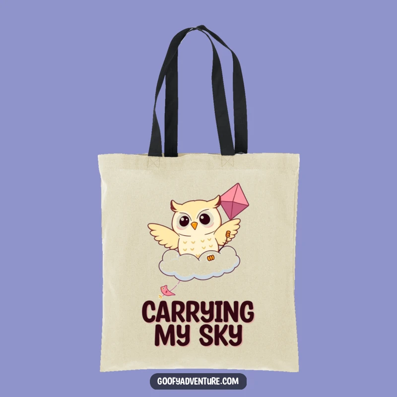 Funny Kawaii Owl Cloud Kite Tote Bag - Carry Your Dreams Gift