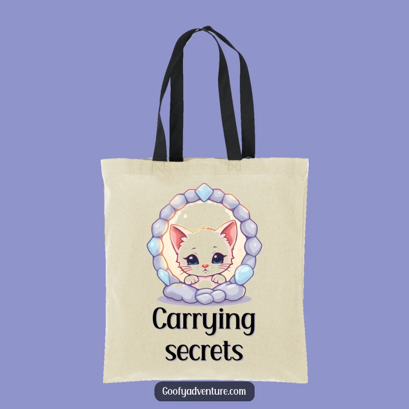 Funny Kitten Portal Tote Bag: Carry Your Curiosity with Hilarious Style
