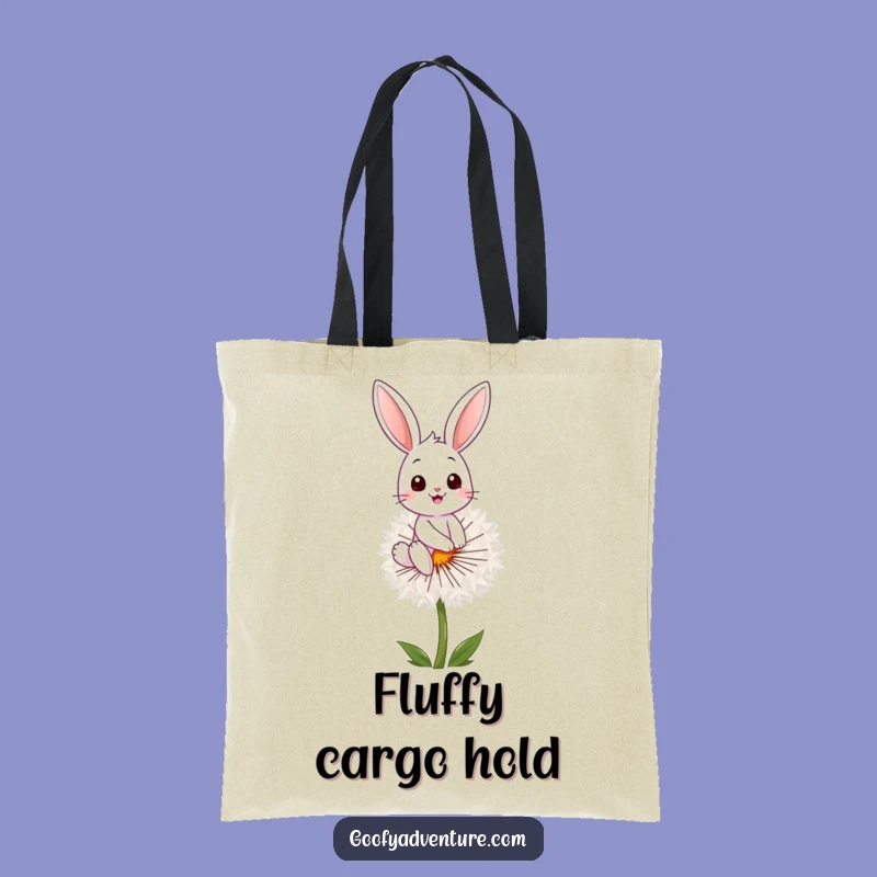 Funny Bunny Dandelion Tote Bag: Carry Joy on This Hilarious Adventure