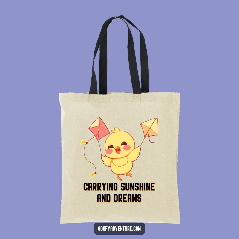 Funny Chick Sunshine Kite Tote Bag: Carry Your Sunshine