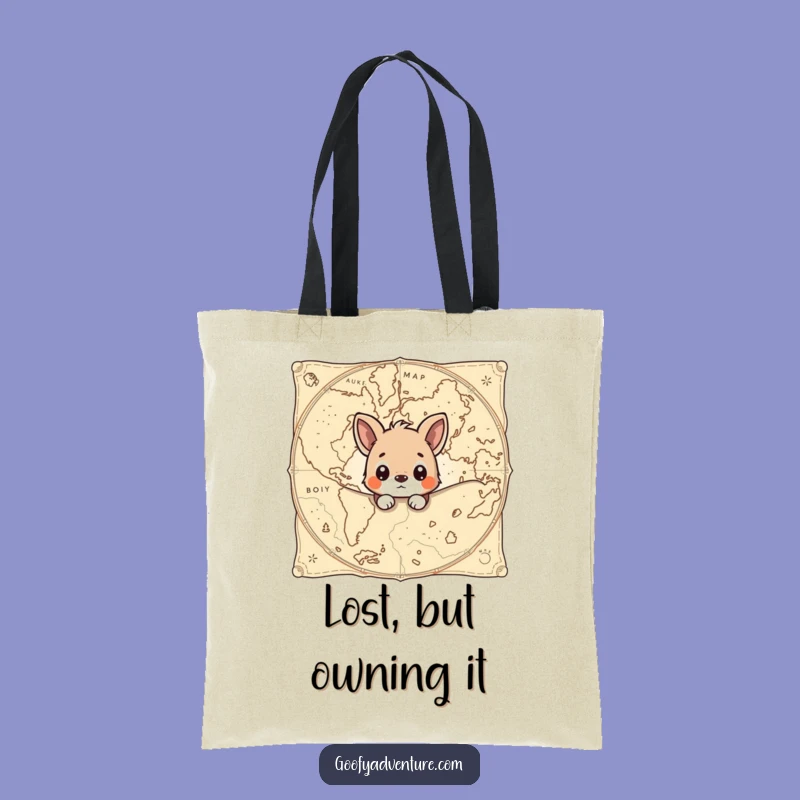 Funny Explorer Tote: Curious Animal Map Bag Gift