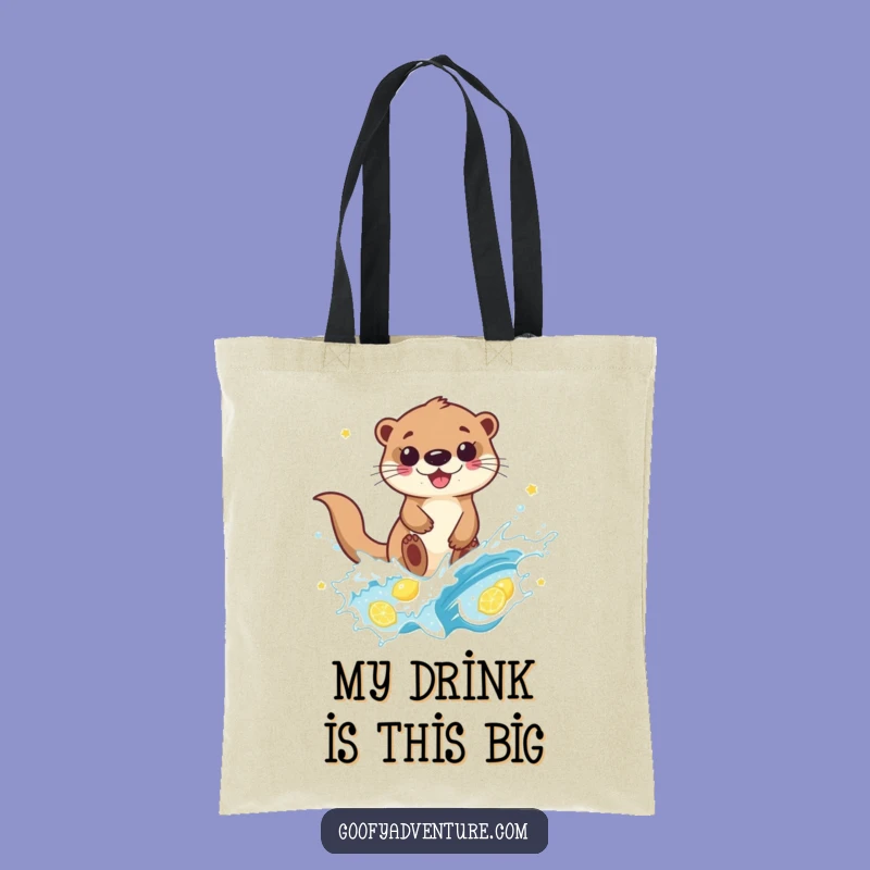 Funny Otter Lemonade Wave Tote Bag: Chic & Hilarious Carryall for Daily Adventures