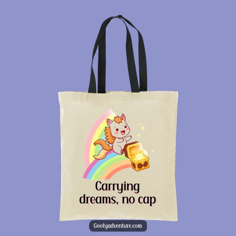 Funny Rainbow Treasure Tote: Joyful Animal Carry-All Bag Gift