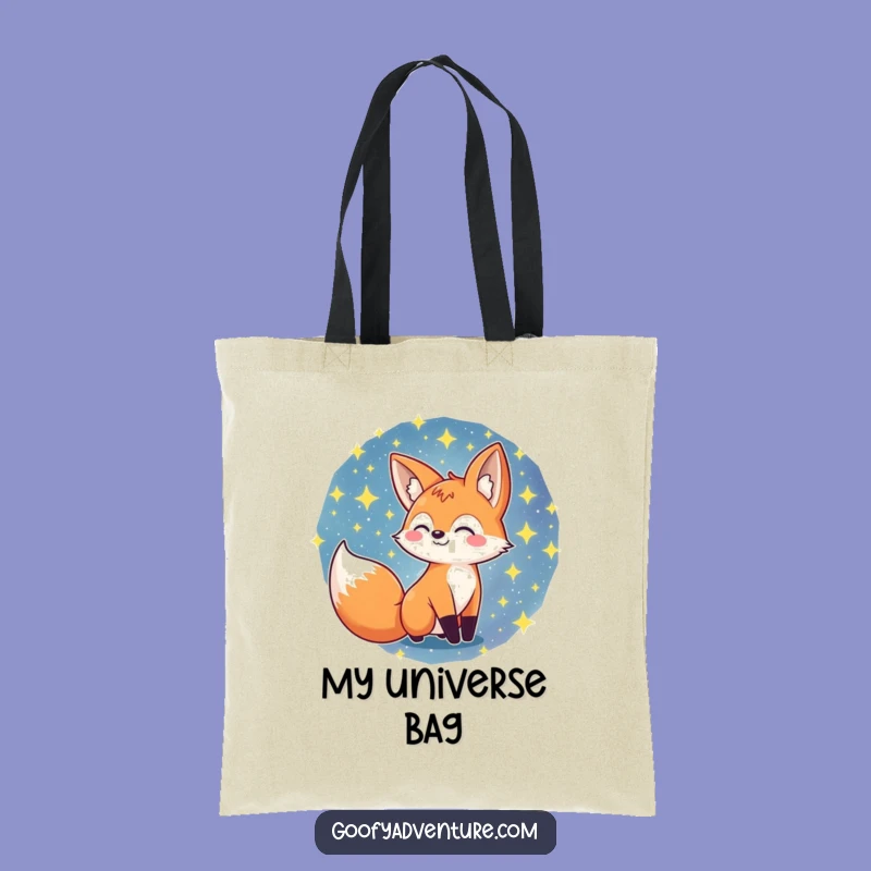 Funny Fox Galaxy Tote Bag: Carry the Cosmos with This Hilarious Accessory